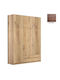 Triple Door Wardrobe with Loft Chestnut 152x60x233cm