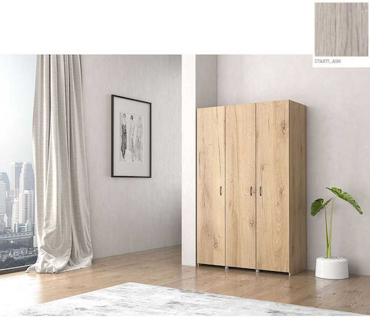Тройна Врата Гардероб Пепел 120x50x180см