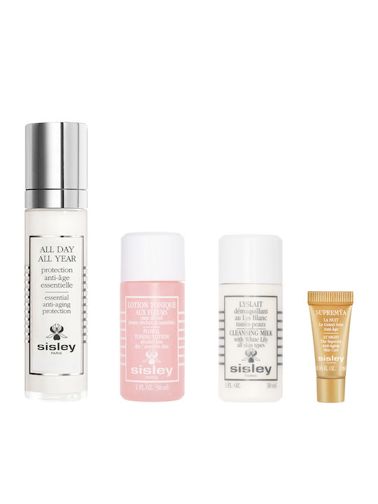 Sisley Paris All Day All Year Discovery Program Skin Care Set for Anti-ageing & Brightening 4 Pieces
