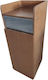 Molyto Commercial Waste Bin 100 Liters Base Discs 40x40x90 4 Wood Shades