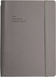 Type Center Daily Agenda A5 2027 Grey Leather 14x20.5cm (with Personalization)