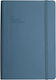 Type Center Daily Agenda A5 2027 Blue Leather 14x20.5cm (with Personalization)