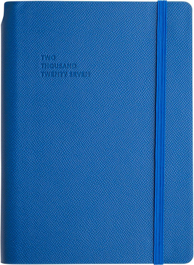 Type Center Ημερήσια Ατζέντα A5 2027 Μπλε Δερμάτινη 14x20.5εκ. (με Προσωποποίηση)