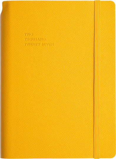 Type Center Daily Agenda A5 2027 Yellow Leather 14x20.5cm (with Personalization)