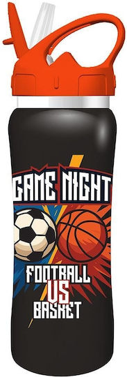 Must Team Ανοξείδωτο Παιδικό Παγούρι με Καλαμάκι GAME NIGHT 500ml