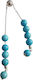 Kalliopi Silver Begleri mit 10 Perlen aus Haolite Länge 24cm