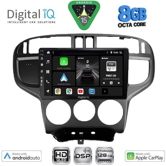 Digital IQ Sistem Audio Auto Pentru Hyundai Matrix 2001-2010 Bluetooth USB Wi-Fi GPS Apple CarPlay Android Auto Cu Ecran Tactil 9"