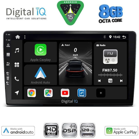 Digital IQ Автомобилна Аудио Система за Toyota Land Cruiser 1998-2003 Bluetooth USB Вграден Wi-Fi GPS Apple CarPlay Android Auto с Touch Screen 9"