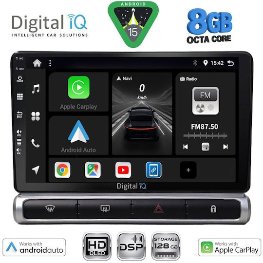 Digital IQ Автомобилна Аудио Система За Citroen C3 / DS3 2016-2024 Bluetooth USB Вграден Wi-Fi GPS Apple CarPlay Android Auto С Touch Screen 9"
