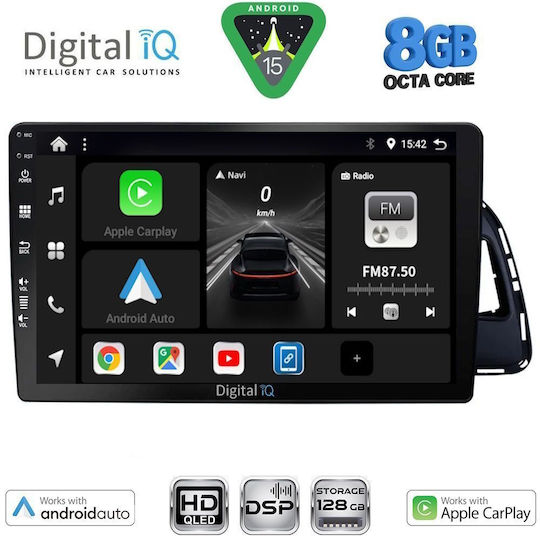 Digital IQ Автомобилна Аудио Система за Audi Q5 2010-2018 Bluetooth USB Вграден Wi-Fi GPS Apple CarPlay Android Auto с Touch Screen 10"