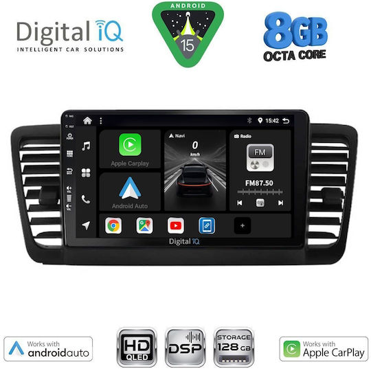 Digital IQ Автомобилна Аудио Система за Subaru Legacy / Outback 2002-2008 (Bluetooth/USB/Wi-Fi/GPS/Apple CarPlay/Android Auto) с Touch Screen 9"