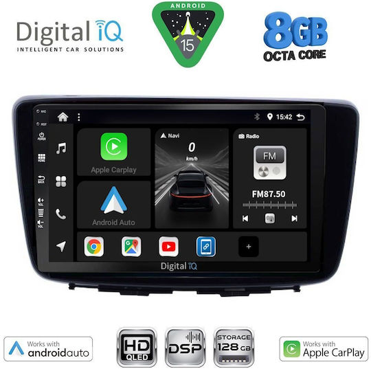 Digital IQ Car Audio System for Suzuki Baleno 2016-2022 Bluetooth USB Wi-Fi GPS Apple CarPlay Android Auto with 9 Inch Touch Screen DIGITAL IQ BXF 18672 CPAA