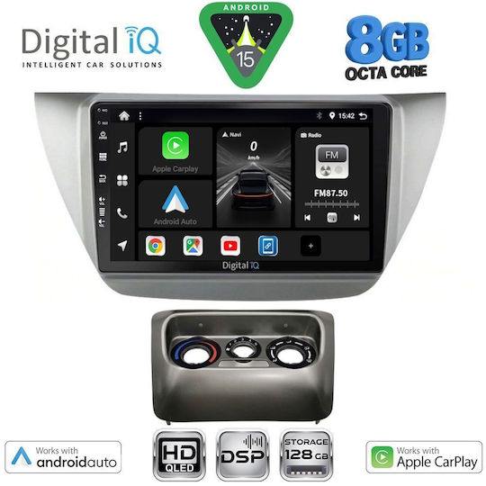 Digital IQ Автомобилна Аудио Система за Mitsubishi Lancer 2000-2007 (Bluetooth/USB/Вграден Wi-Fi/GPS/Apple CarPlay/Android Auto) с Touch Screen 9"