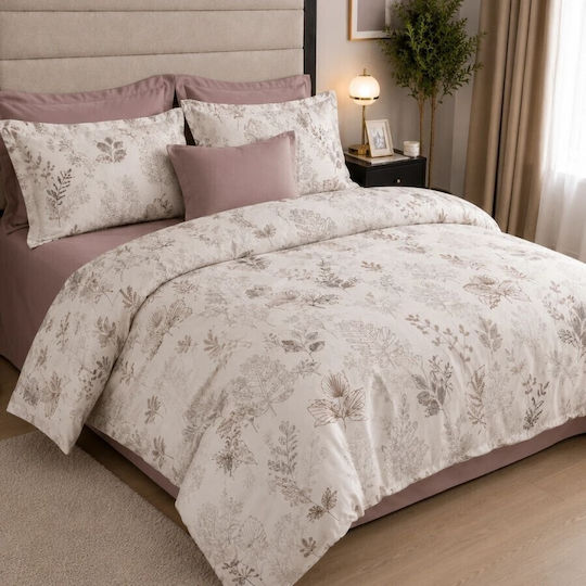Pucioasa Σετ Παπλωματοθήκη 200x230cm Διπλή με 4 Μαξιλαροθήκες & 1 Σεντόνι Frunze1
