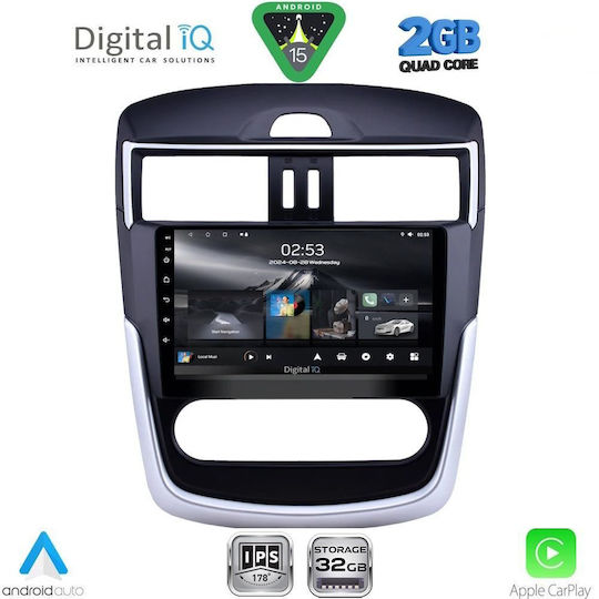 Digital IQ Автомобилна Аудио Система за Nissan Tiida 2013-2023 с Clima (Bluetooth/USB/WiFi/GPS/Apple CarPlay/Android Auto) с Touch Screen 9"