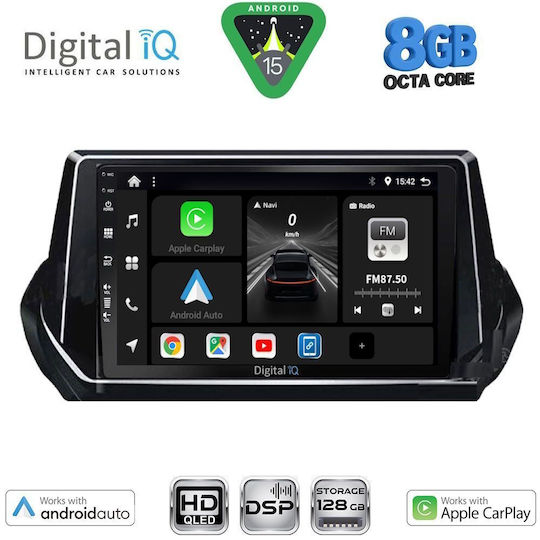 Digital Iq Bxf 18509_cpaa 9 инчов мултимедиен таблет Peugeot 208 – 2008 модел 2021-2026