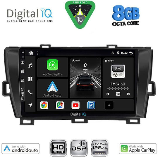 Digital IQ Sistem Audio Auto Pentru Toyota Prius 2009-2015 Bluetooth USB Wi-Fi GPS Apple CarPlay Android Auto Cu Ecran Tactil 9"