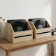 vidaXL Мебел Hi-Fi Кафяв 30x38x29cm