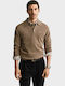 Herrenblusen Polo Pullover Hellbraun