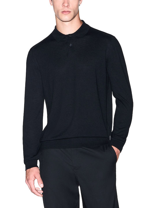 Herrenblusen Polo Pullover Schwarz