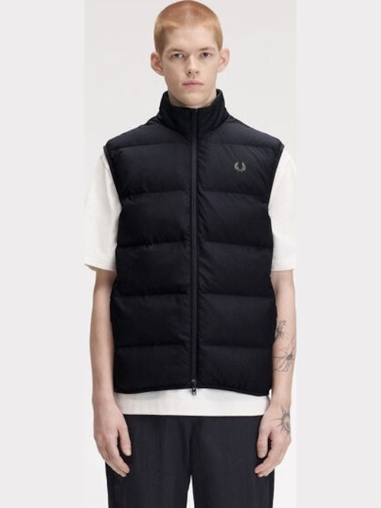 Fred Perry Без ръкави яке Puffer Черно