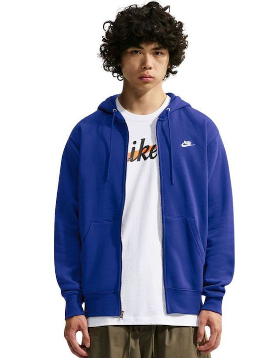 Nike Hoodie Cardigan with Hood Blue