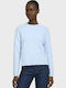 Damen Pullover Wolle Hellblau