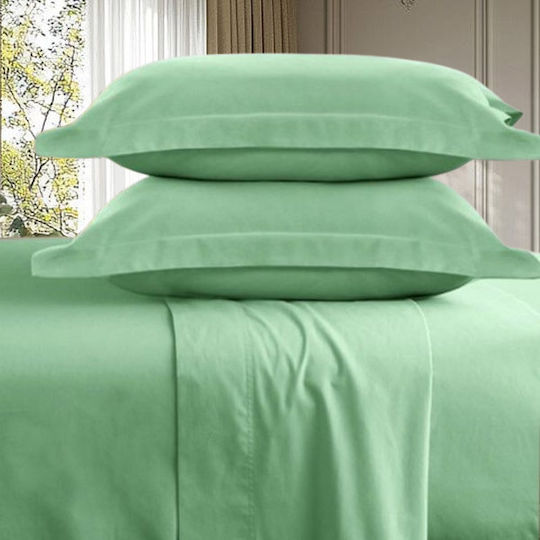 SpitiBazaar Bettlaken Super-Doppel 240x260cm Türkis (4Stück)