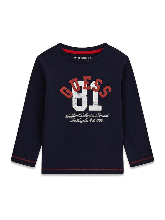 Guess Kids Long-sleeved Blue Top N6YI04 K3791 G7V2