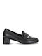 Leder Loafer Pumps Schwarze