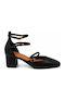 Pumps Mit Riemen & Mittelhoher Absatz Schwarz