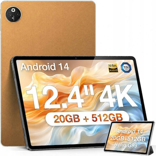 Doogee T30 Max 4G 12.4 Zoll Tablet (8GB/512GB) Klassisch Khaki