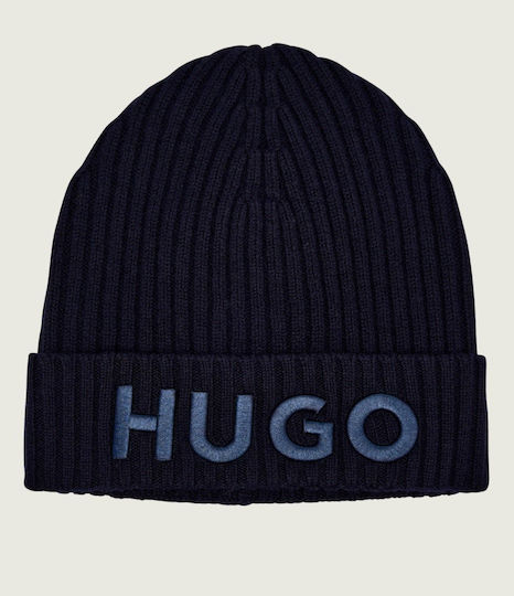 Beanie Women's Knitted Beanie in Navy Blue Color