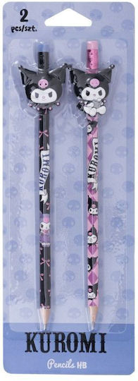 Coolpack Bleistift Set Hb Mit Radiergummi Figur Sanrio Kuromi 3 2 Stück