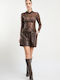 Women's Leather Shorts Brown