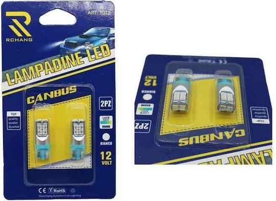 Rchang Lămpă Auto T10 Canbus LED 6500K Alb Rece 12V