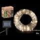 Christmas Tube Lights 100 Light Bulbs Solar Warm White with Programs