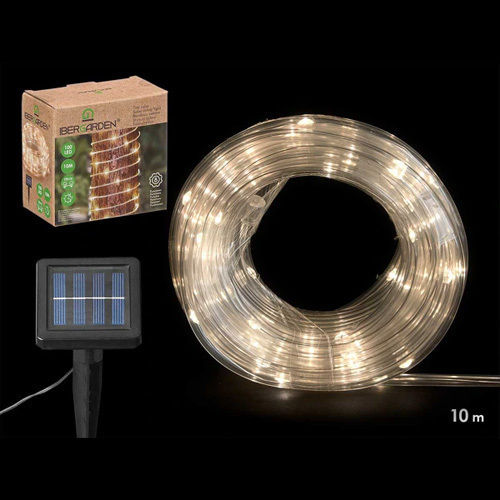 Christmas Tube Lights 100 Light Bulbs Solar Warm White with Programs