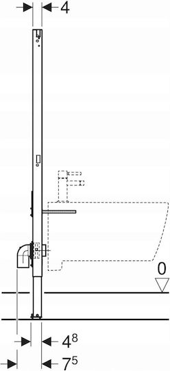 Geberit Frame 111.534.00.2 Geberit Duofix Basic Монтажен елемент за биде H112