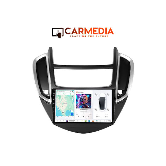 Carmedia Автомобилна Аудио Система За Chevrolet Trax 2014-2022 Bluetooth USB Вграден Wi-Fi GPS Apple CarPlay Android Auto С Touch Screen 9"
