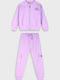 Kids Sweatpants Set With Jacket Lavender