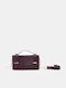 Leather Women's Messenger Bag Burgundy