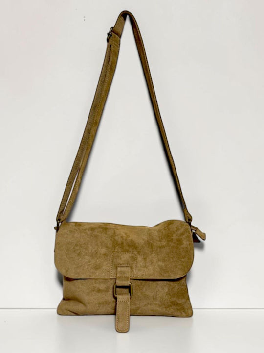 Women's Shoulder Crossbody Suede Beige Bag