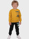Crocodile Kinder Sweatpants Set - Senf - Schwarz 2Stücke