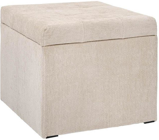 Fylliana Hocker Für Das Wohnzimmer Sofa Mit Stauraum Crem 50x50x46cm