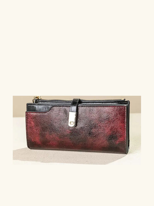 Fragola Large Women's Burgundy Wallet