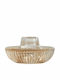 Homea Glas Kerzenhalter in Beige Farbe 5x5x10cm
