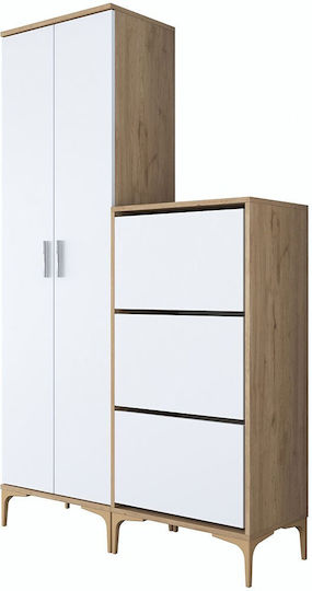Hanah Home Flurmöbel & Aufbewahrung Weiß 120x37.5x198.6cm