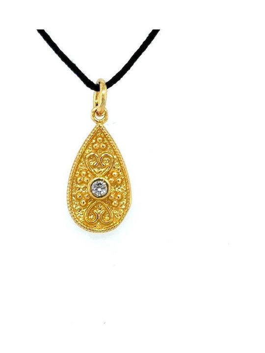Drandakis Byzantine Talisman Necklace From Gold Plated Silver Drandakis Byzantine Talisman Necklace From Gold Plated Silver