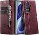 Caseme 033 Retro Book Case Wine Red Samsung Gal...